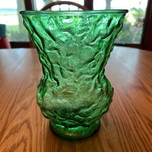 Vintage E.O. Brody Crinkle Glass Flower Vase